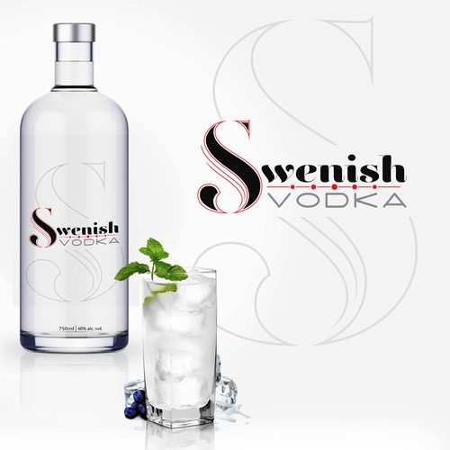 Vodka label with the title 'Label concept for vodka'