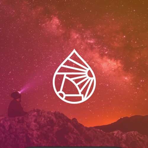 Futuristic logo with the title 'Line-art Design for Herbal Astronaut, a CBD Infused Food & Beverage Company'