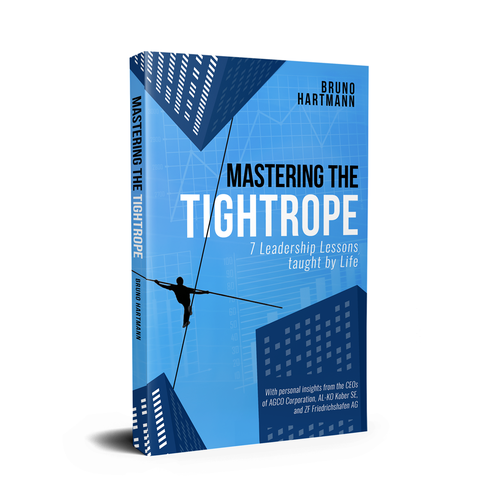 Project design with the title 'Book Cover for "Mastering The Tightrope"'
