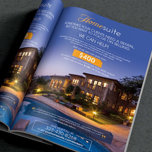 Magazine ad design with the title 'Impactful  Real Estate Magazine Ads'