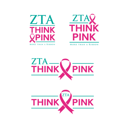 Ribbon logo with the title 'Logo for Organisation Breast Cancer Awarness'