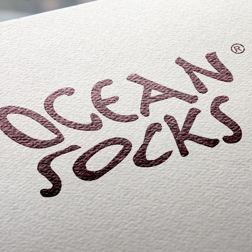 Sock logo with the title 'Ocean Socks'