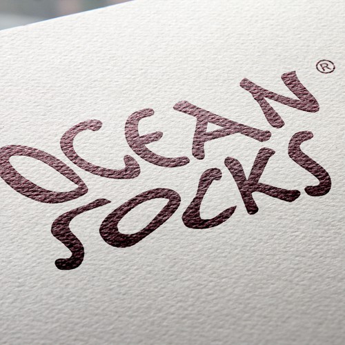 Sock design with the title 'Ocean Socks'