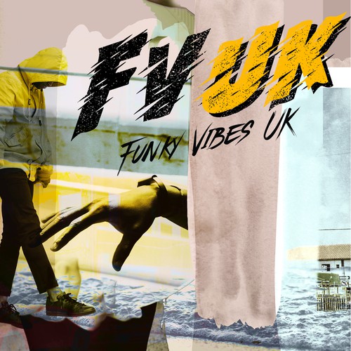 Hip hop design with the title '"Funky Vibes UK" Social Media Graphics'