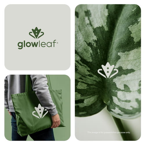 Leaf design with the title 'glowleaf'