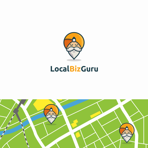 Guru logo with the title 'local biz guru'