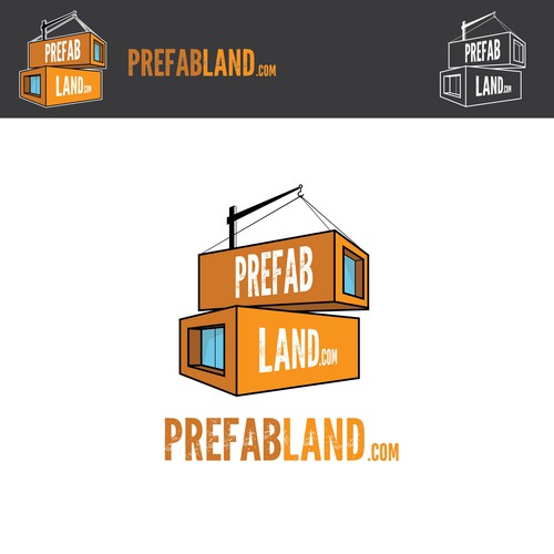 Modular logo with the title 'winning design for construction company'