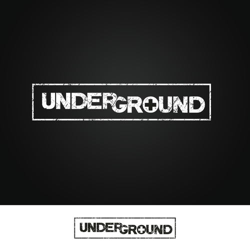 Gritty logo with the title 'Underground logo design'