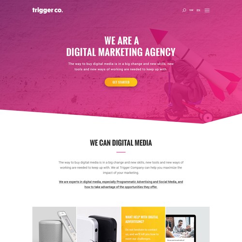 Digital website with the title 'Trigger Co Digital Marketing Agency Website'