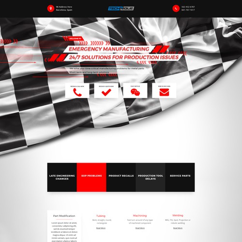 Awesome website with the title 'Emergency Manufacturing'