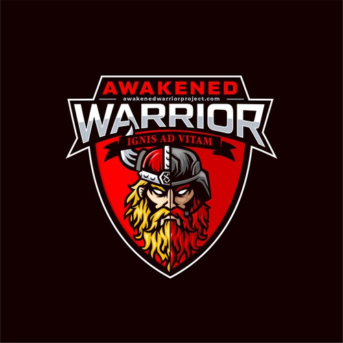 Soldier logo with the title 'AWAKENED WARRIOR LOGO'