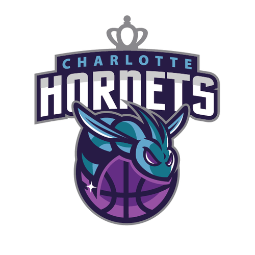 Team logo with the title 'Community Contest: Create a logo for the revamped Charlotte Hornets!'