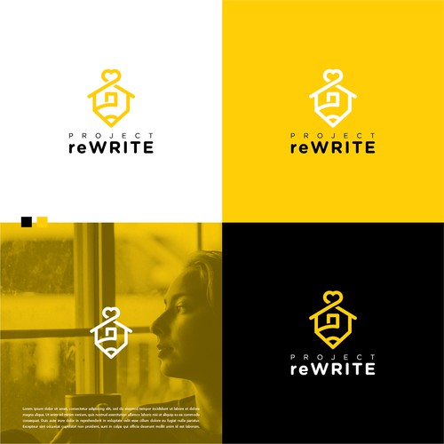 Project design with the title 'Project ReWRITE logo'