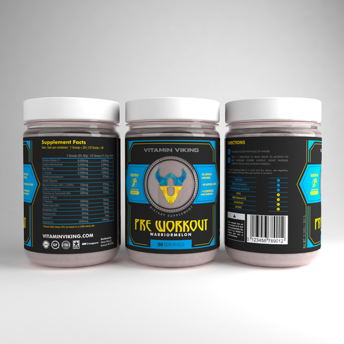Protein label with the title 'Protein Packaging Design'