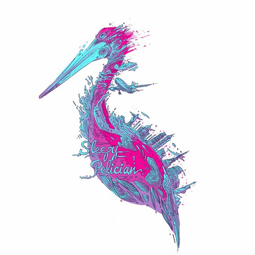 Sea t-shirt with the title 'Sleepy Pelican Travel Group - Vibrant Colorful Artwork'