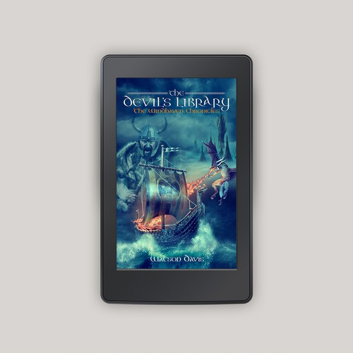 Ocean book cover with the title 'The Devils Library'