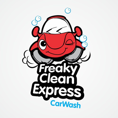 Carwash logo with the title 'Logo proposal for carwash company'