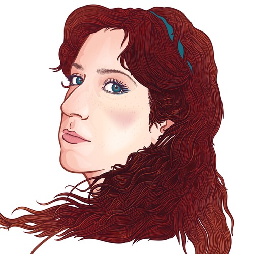 Face illustration with the title 'Woman'