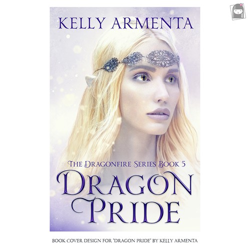 Dragon book cover with the title 'Book cover design for a fantasy series book '