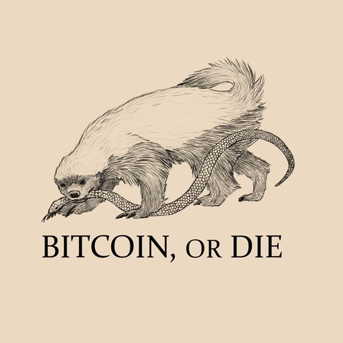 Bitcoin logo with the title 'Bitcoin or Die logo'