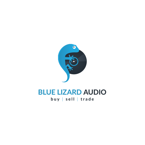 Vinyl design with the title 'Blue Lizard Audio'