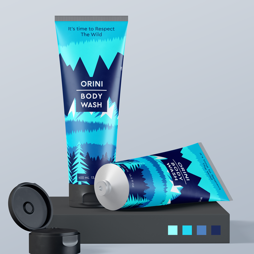 Outdoor packaging with the title 'Body wash '