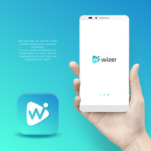 Pie chart logo with the title 'Design a fun millennial logo from an online employee training app'