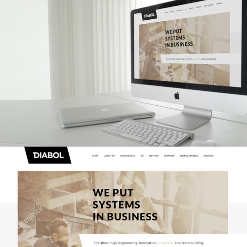 Minimalist website with the title ' Scandinavian style web design concept'