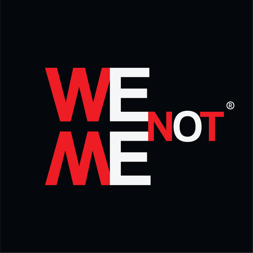 Conceptual brand with the title 'The logo to encompass the We Not Me® company and lifestyle brand'