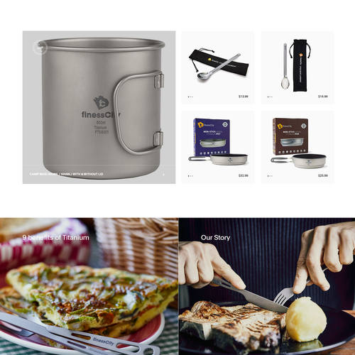 Innovative website with the title 'E-Commerce website design'