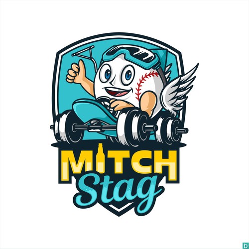 Hockey logo with the title 'Mitch Stag'