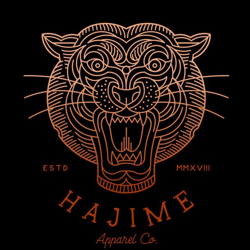 Animal t-shirt with the title 'HAJIME TIGER'