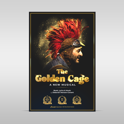 Drama design with the title 'The Golden Cage Poster Design'