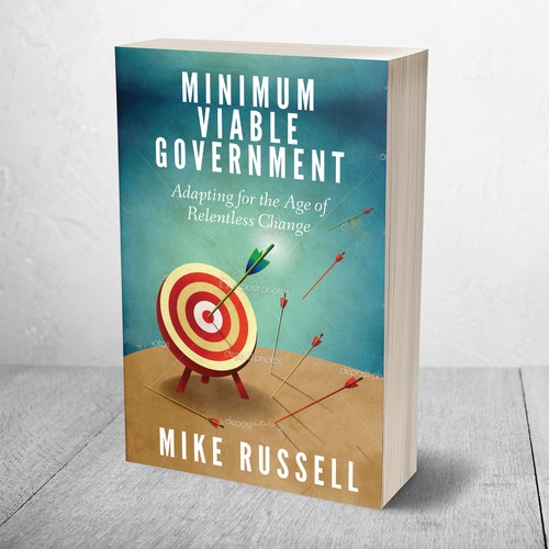 Management book cover with the title 'Minimum Viable Government Book Cover'