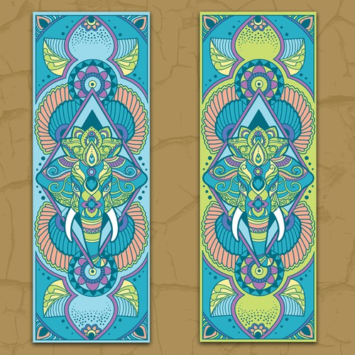Yoga mat design with the title 'Yoga Mat'