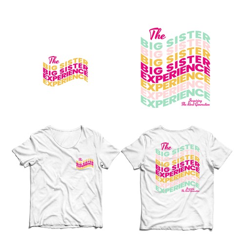 Text t-shirt with the title 'Uplifting TEE for social enterprise inspiring the next generation.'