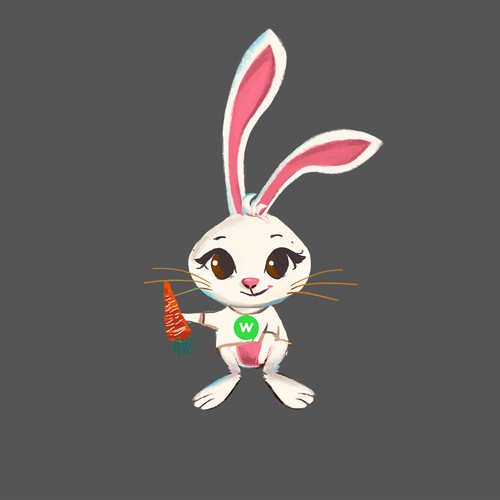 Bunny design with the title 'cute bunny character '