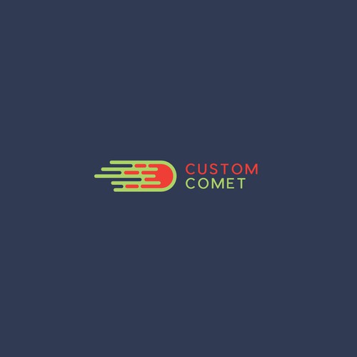 Comet logo with the title 'Modern logo for the company selling promotional products '