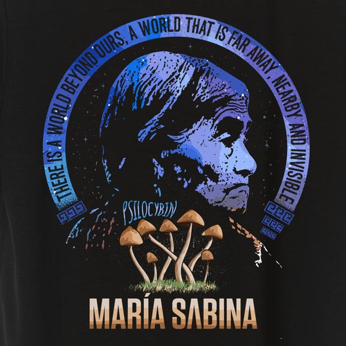 Mystic design with the title 'Maria Sabina '