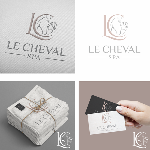 Horse brand with the title 'Logo for Spa & Esthetics'