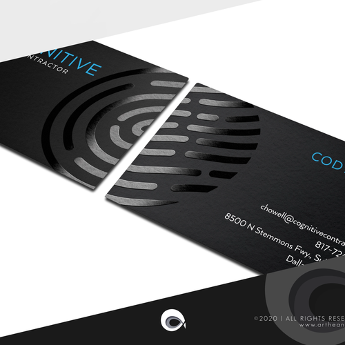 Industrial design with the title 'Cool Business Card Design for Tech Company'