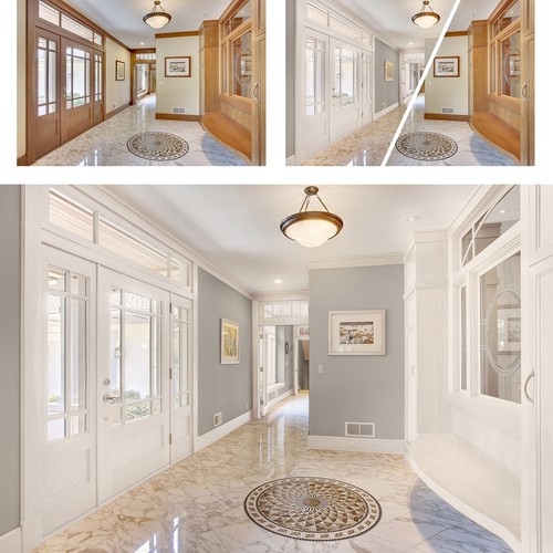 Modern artwork with the title 'Photo-manipulation Int./Ext. House Refresh'