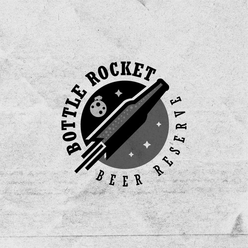Rocket logo with the title 'Beer Bottle + Rocket'