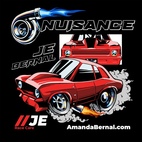 Racing t-shirt with the title 'Racing Tshirt Illustration'