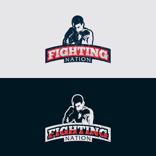 Martial arts logo with the title 'Fighting Nation Logo'