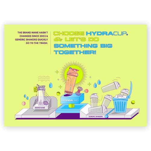 Neon design with the title 'Bold Illustration for Hydra Cup '