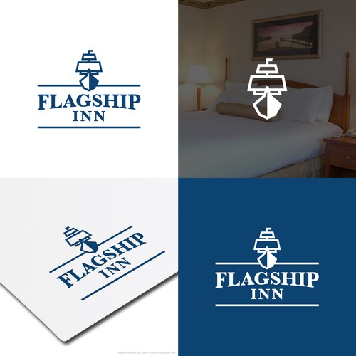 Flag design with the title 'Bold design for lodging services.'