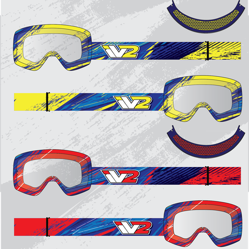 Motocross design with the title 'Wild & Bold Goggles Designed by YOU!'