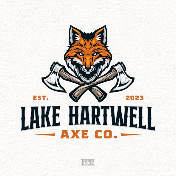 Axe logo with the title 'Lake Hartwell Axe Co. Logo'