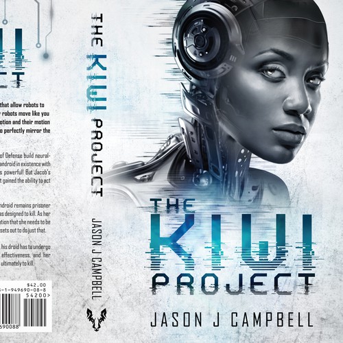 Robot design with the title 'The Kiwi project - Sci-fi'